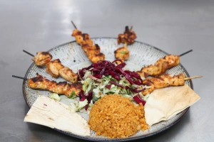 Mini chicken skewers